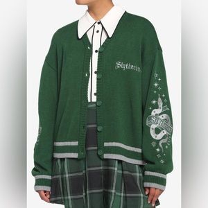 Hot Topic X Harry Potter Slytherin Cardigan (M) & Skirt (XL) SET
